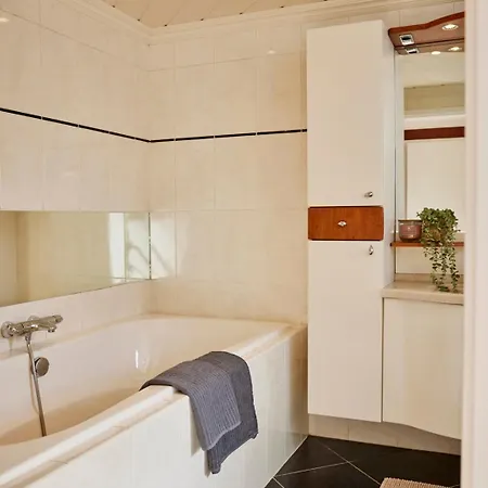 Апартаменты Luxury 8-person Waterfront Veluwe With Private Hot Tub Sauna And Air Conditioning